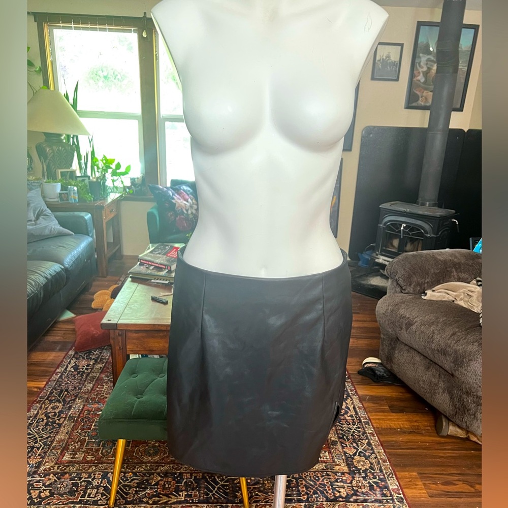 Pleather Mini Skirt